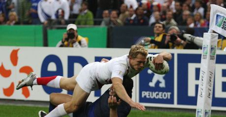 Lewsey: Scored a try on his final appearance in the 2007 World Cup semi-final