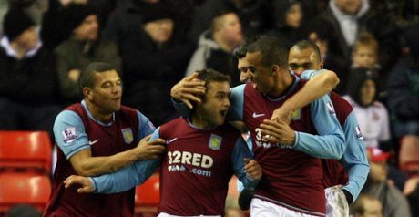Villa celebrate Maloney's equaliser