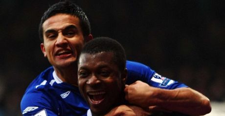 Yakubu: Celebrating his opener