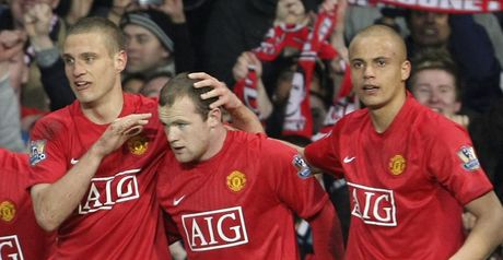 Rooney is congratulated after opening the scoring