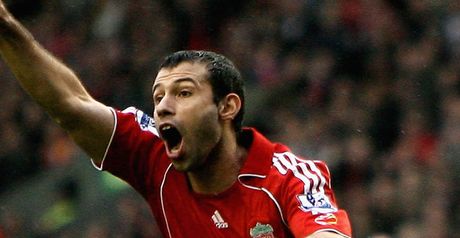 Mascherano celebrates the equaliser