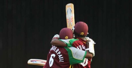 Amazing: Chanderpaul and Edwards celebrate