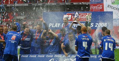 Stockport celebrate their promotion