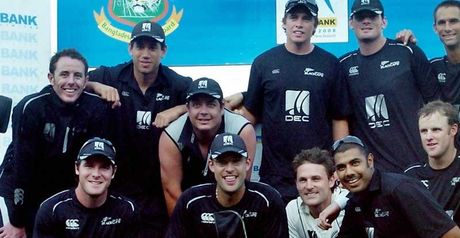 New Zealand celebrate the series win