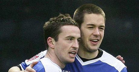 Oakley celebrates his goal with Fryatt
