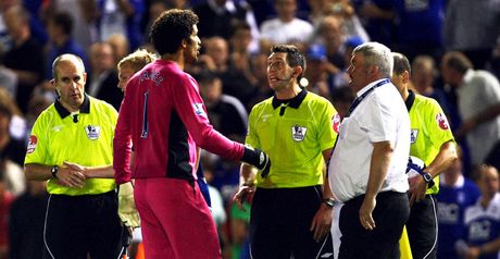 James confronts the officials