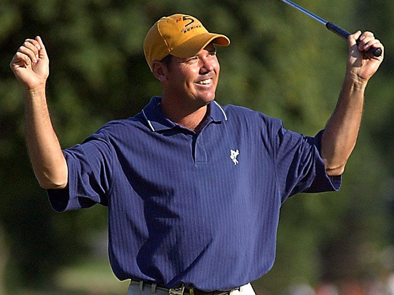 Rich Beem's impressive back-nine charge lifted him past Woods in 2002 to claim the 84th title at Hazeltine.