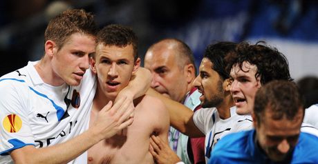 Perisic (centre) finished top scorer in the Belgian Pro League this term