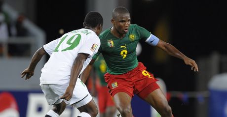 Samuel Eto'o in action for Cameroon