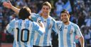 Higuain: Celebrates his hat-trick