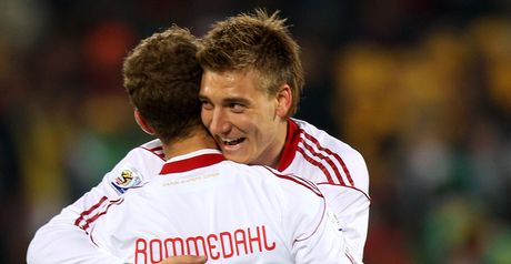 Bendtner: On target with a brace for Denmark