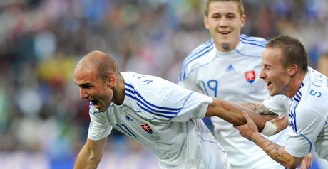 Robert Vittek celebrates his opening goal