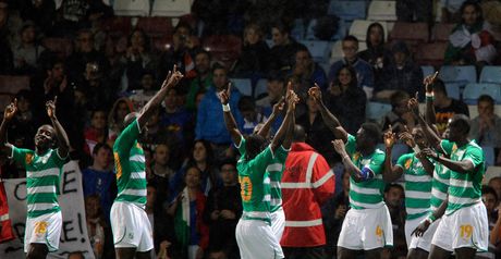 Ivory Coast players celebrate
