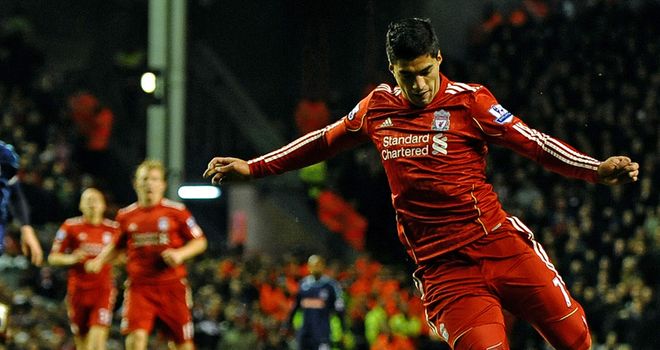 Suarez: Opened his Liverpool account in the 79th minute