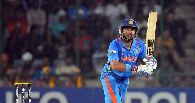 Finisher: Yuvraj saw India across the line with 51 not out