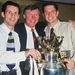 Giggs and Lee Sharpe fought it out for the left-wing spot in the United side during the early 90s. Here they celebrate winning the title in 1994