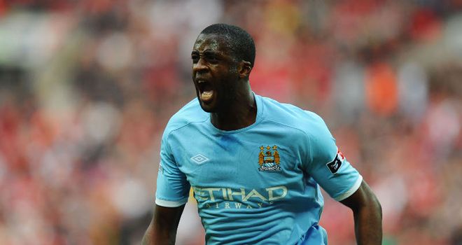 Toure: Dedicated his goal to brother Kolo following City's semi-final triumph
