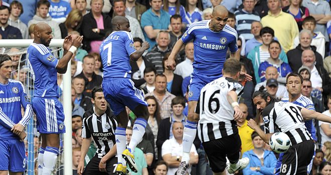Ryan Taylor's free-kick is deflected in off Jonas Gutierrez