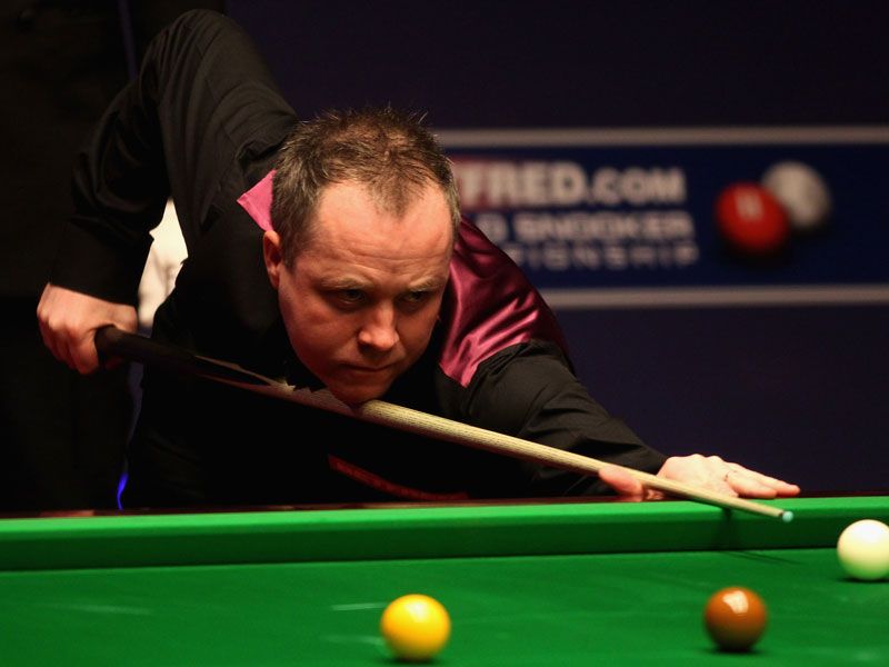 Higgins lines up a shot...
