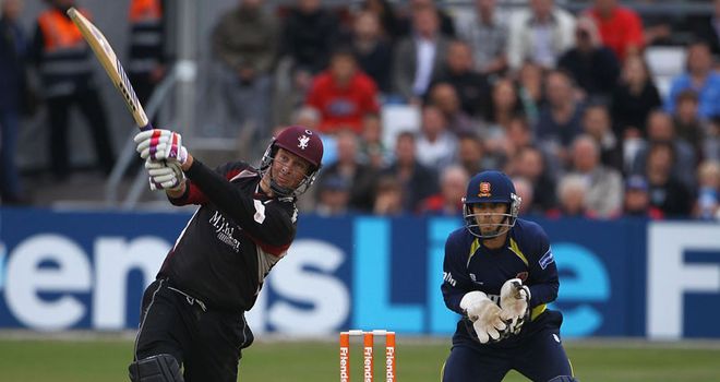 Familiar sight: Trescothick was once again in free-scoring form