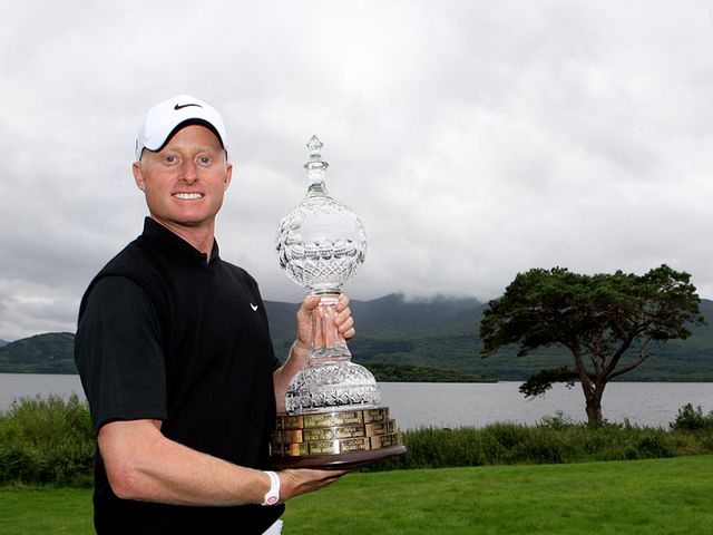 Simon Dyson with the Irish Open trophy