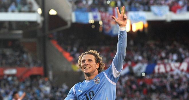 Diego Forlan: Inter Milan striker is out for a month after suffering an injury on duty with Uruguay