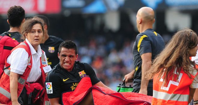 Sanchez: Was stretchered off during Barca's trip to Real Sociedad