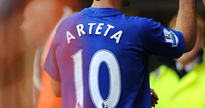 Arteta: Shirt number at Everton