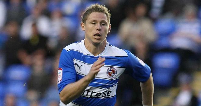 Simon Church: Scored twice as Reading beat nine-man West Ham 3-0 at the Madejski Stadium