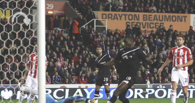 Demba Ba: On form against Stoke but Tony Pulis has defended the decision not to sign him