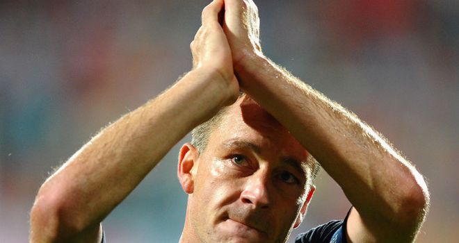 John Terry: Has been stood down as England skipper and will not lead the Three Lions into Euro 2012