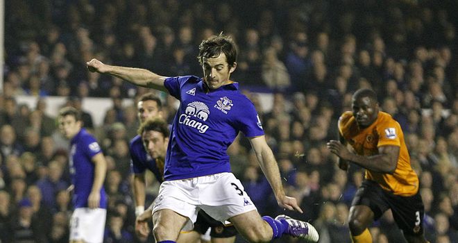 Leighton Baines: Picked up a knock during Everton's FA Cup semi-final defeat to Liverpool