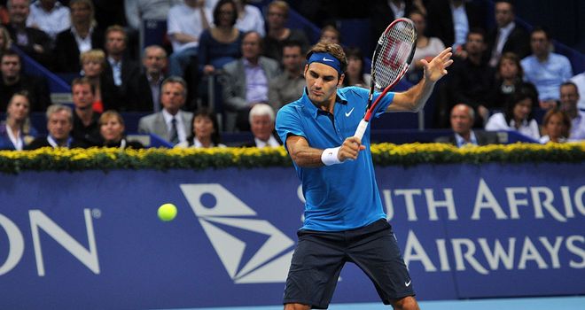 Roger Federer: Into the quarter-finals of his hometown tournament.