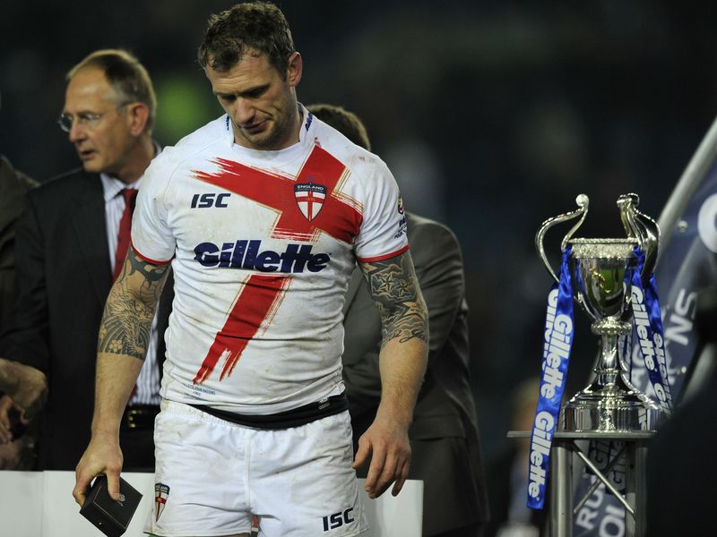 So near yet so far: veteran England captain Jamie Peacock was unable to hide his disappointment...
