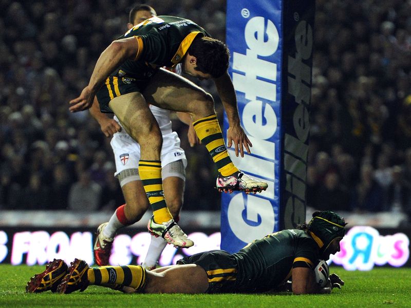 England were still in touch until Thurston went in for the first of three tries in 15 minutes that ended their hopes