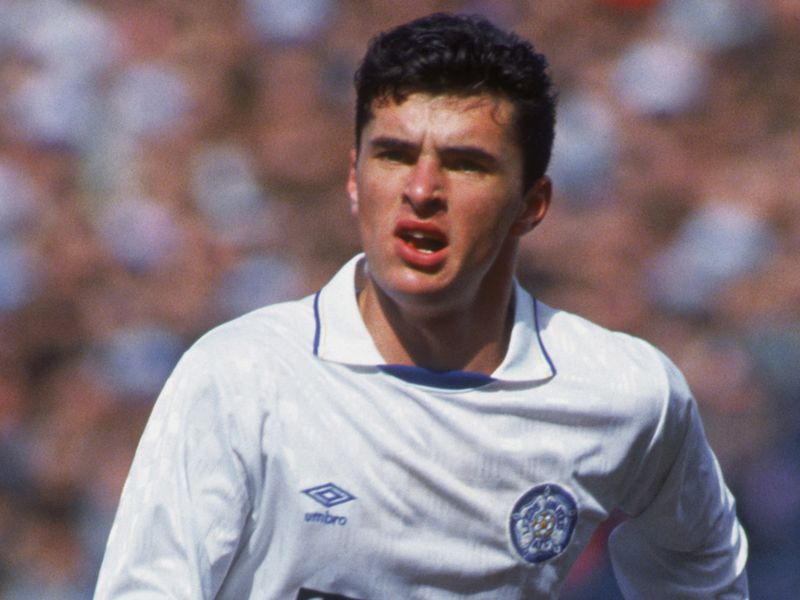 A youthful Speed pictured in 1990, two years after making his debut for Leeds