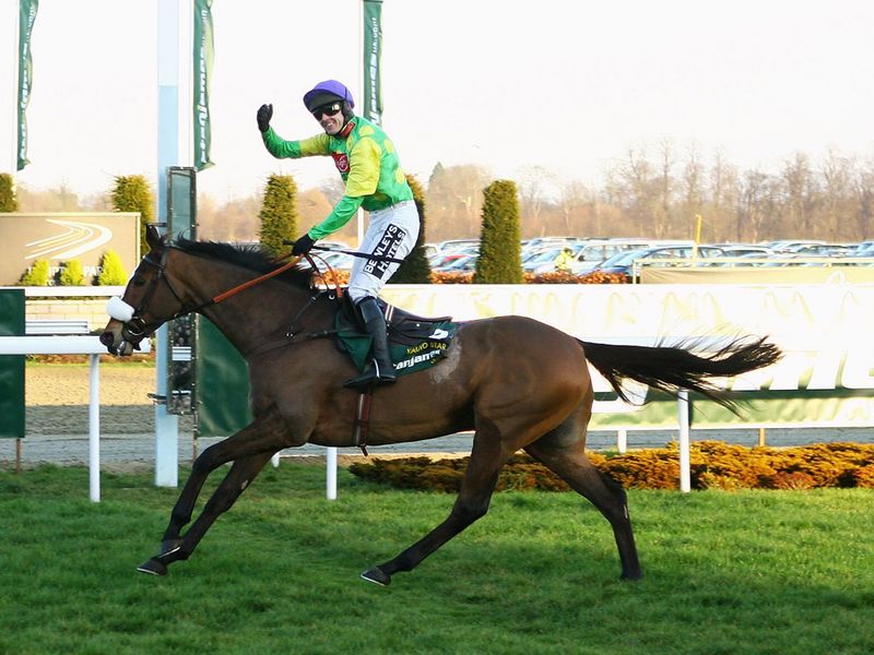 It goes gloriously right in the King George for a third time.