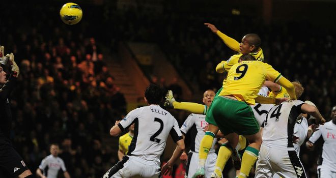 Simeon Jackson: Headed Norwich to a point against Fulham