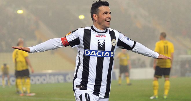 Antonio Di Natale: His goal against Celtic was the 13th in 19 games this season