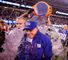 Tom Coughlin is soaked following the Giant's victory over the Patriots
