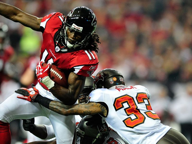 Julio Jones produced another monster game as the Falcons beat the Bucs en route to the play-offs.
