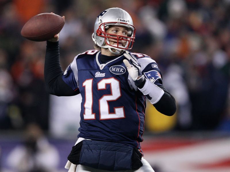 Tom Brady also matched a post-season record with six TD passes, five of which came in the first half.