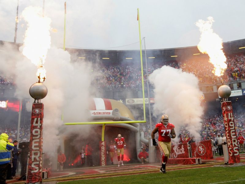 The 49ers were playing host to the Giants with the NFC title on the line.