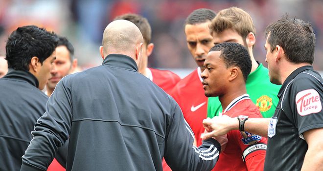 Luis Suarez: Refused to shake hands with Patrice Evra at Old Trafford on Saturday
