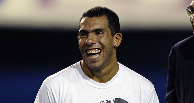 Carlos Tevez: Attended Manchester City's training ground on Tuesday evening