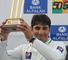 Pakistan captain Misbah-ul-Haq poses with the Jazz Cup after his side beat England 3-0