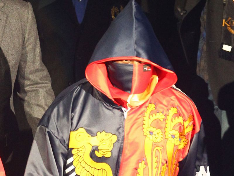 Chisora, again masked, enters the ring for the biggest fight of his life