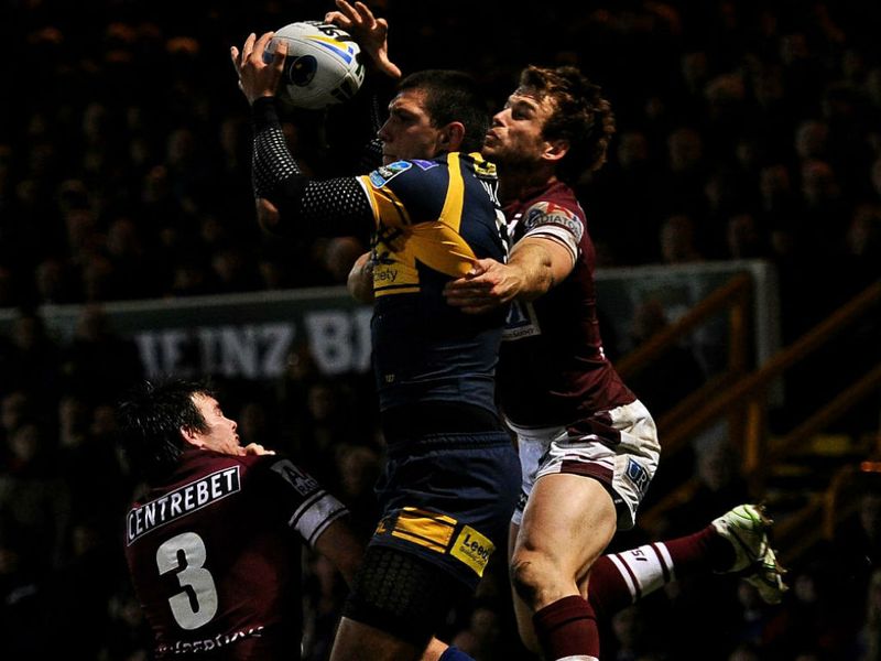 Hall's second came when he reeled in a high kick to the corner in front of Sea Eagles duo Jamie Lyon and David Williams.