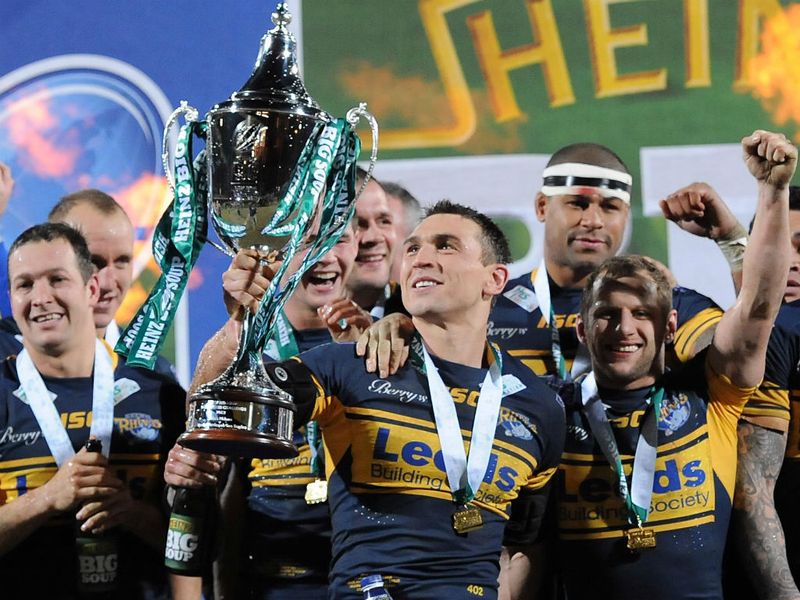 Victory means the Rhinos equal Bradford and Wigan in lifting the trophy for a third time...