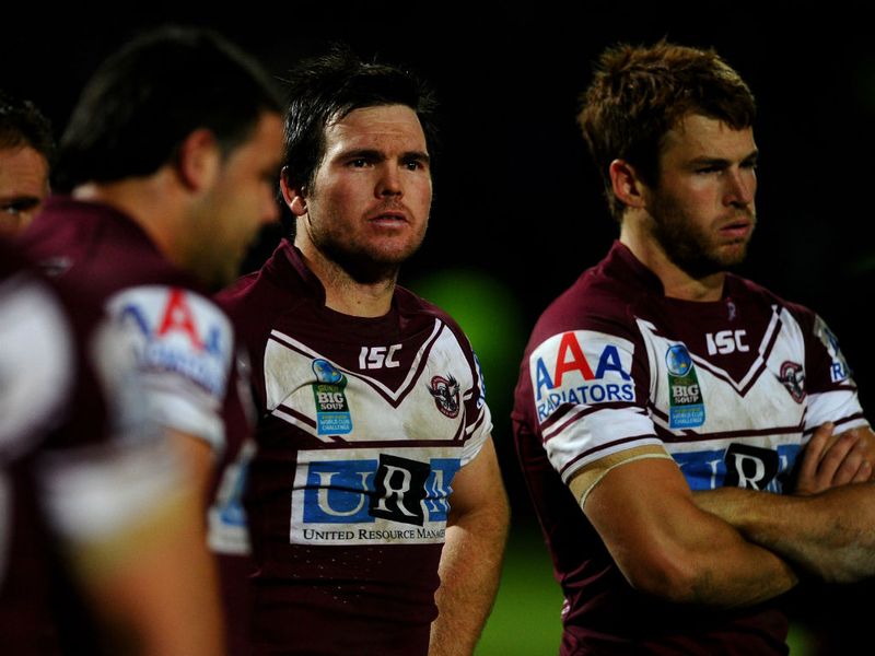 while the Sea Eagles, who beat Leeds to be crowned champions at Elland Road in 2009, return home having had their wings clipped.